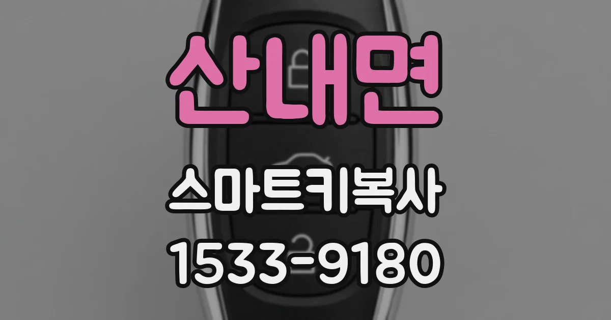산내면 스마트키복사