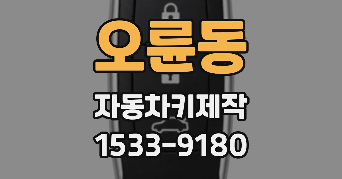 오륜동 자동차키제작