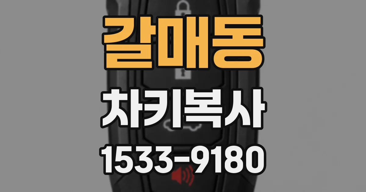 갈매동 차키복사