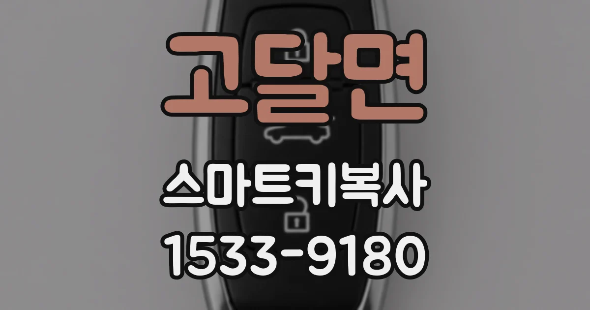 고달면 스마트키복사