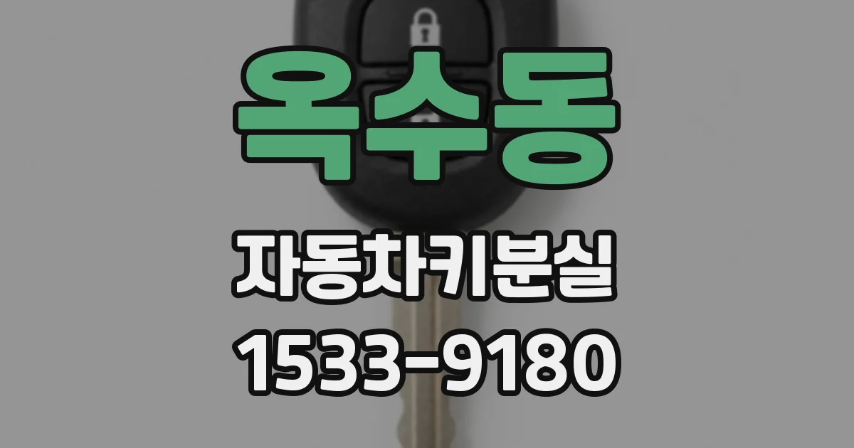 옥수동 자동차키분실