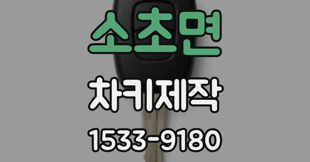 소초면 차키제작