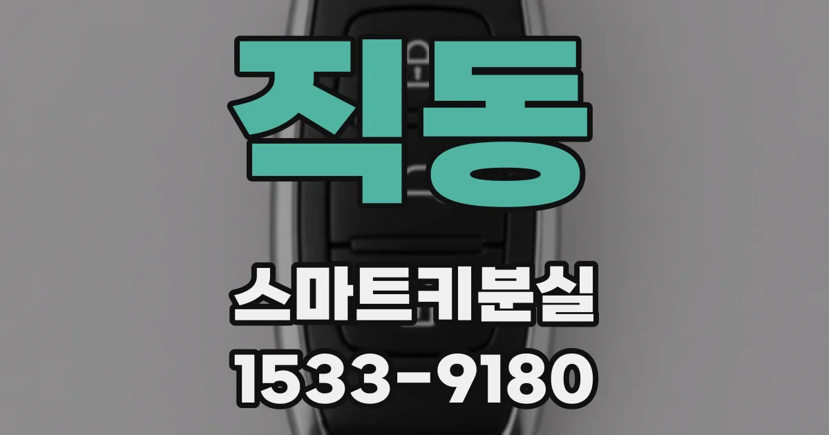 직동 스마트키분실