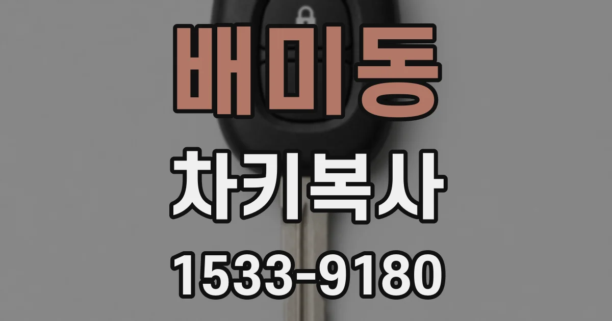 배미동 차키복사