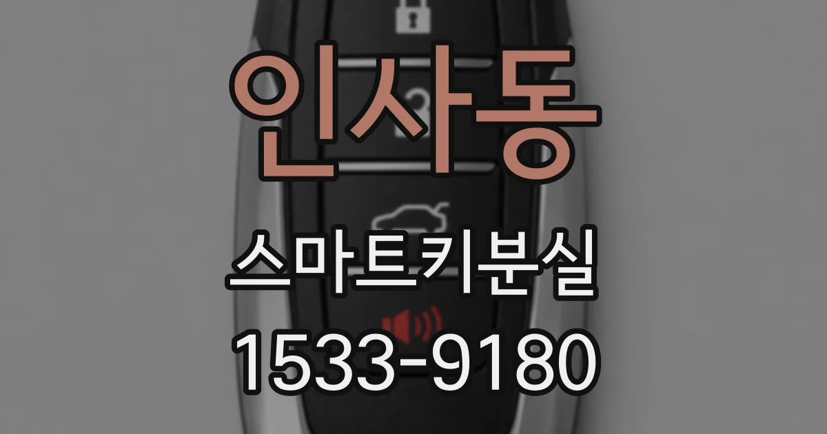 인사동 스마트키분실