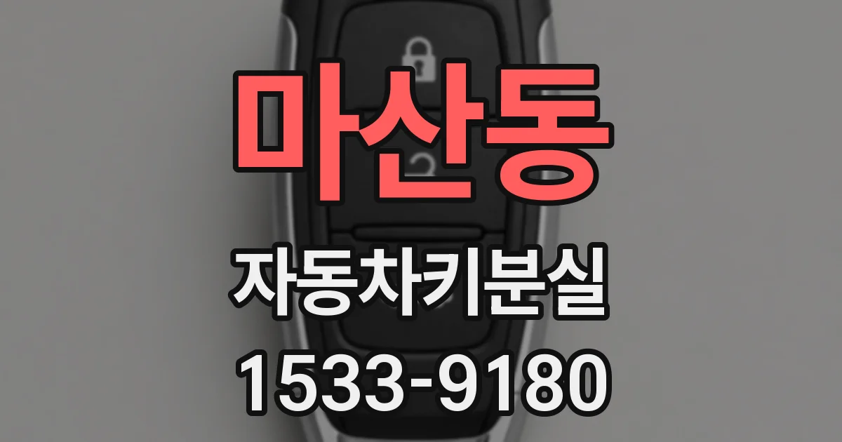 마산동 자동차키분실
