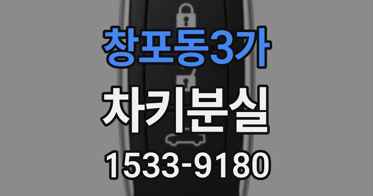 창포동3가 차키분실