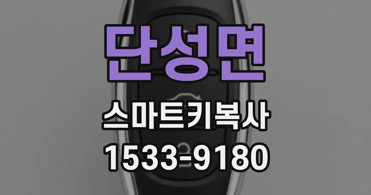 단성면 스마트키복사
