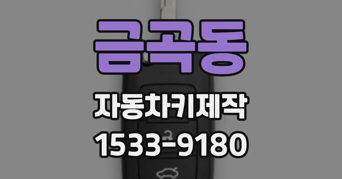 금곡동 자동차키제작