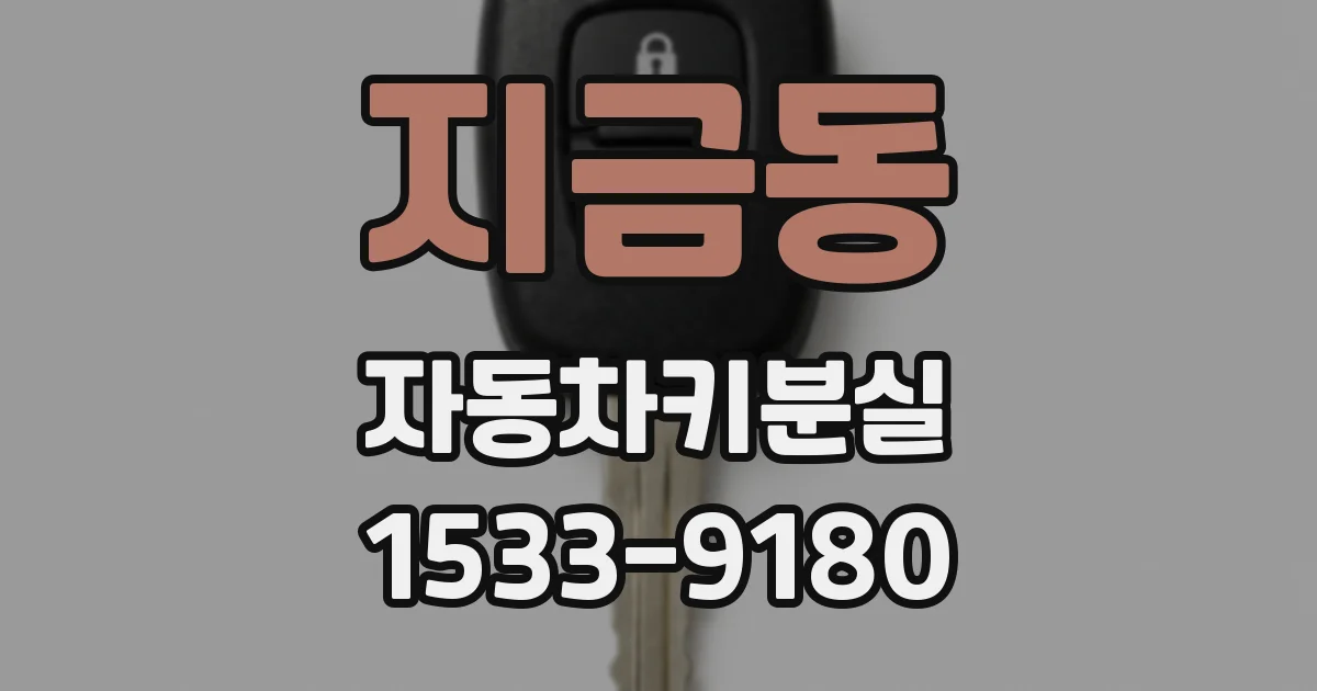지금동 자동차키분실