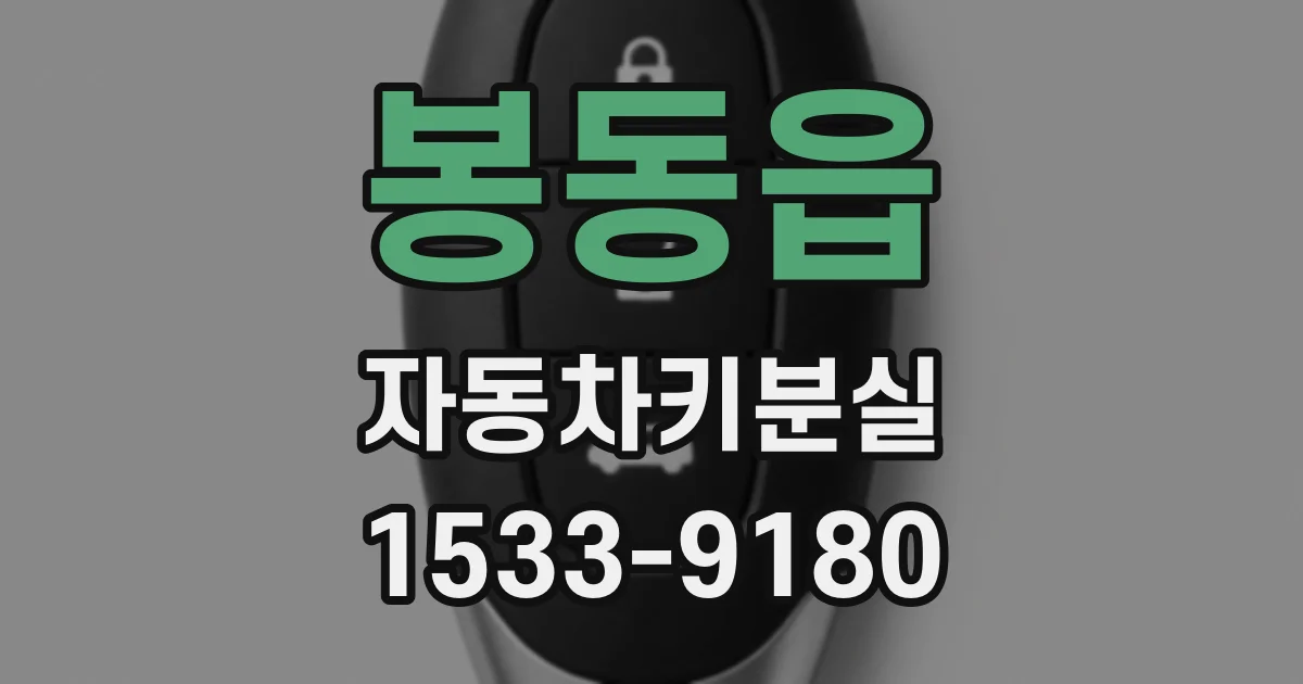 봉동읍 자동차키분실