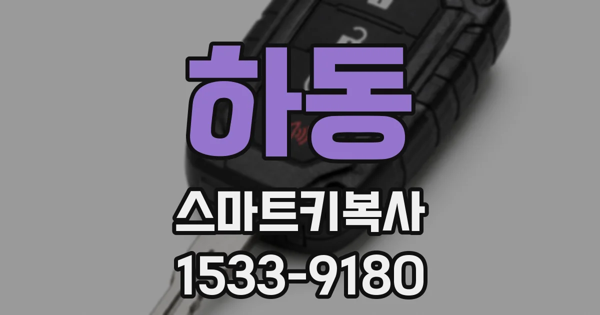 하동 스마트키복사