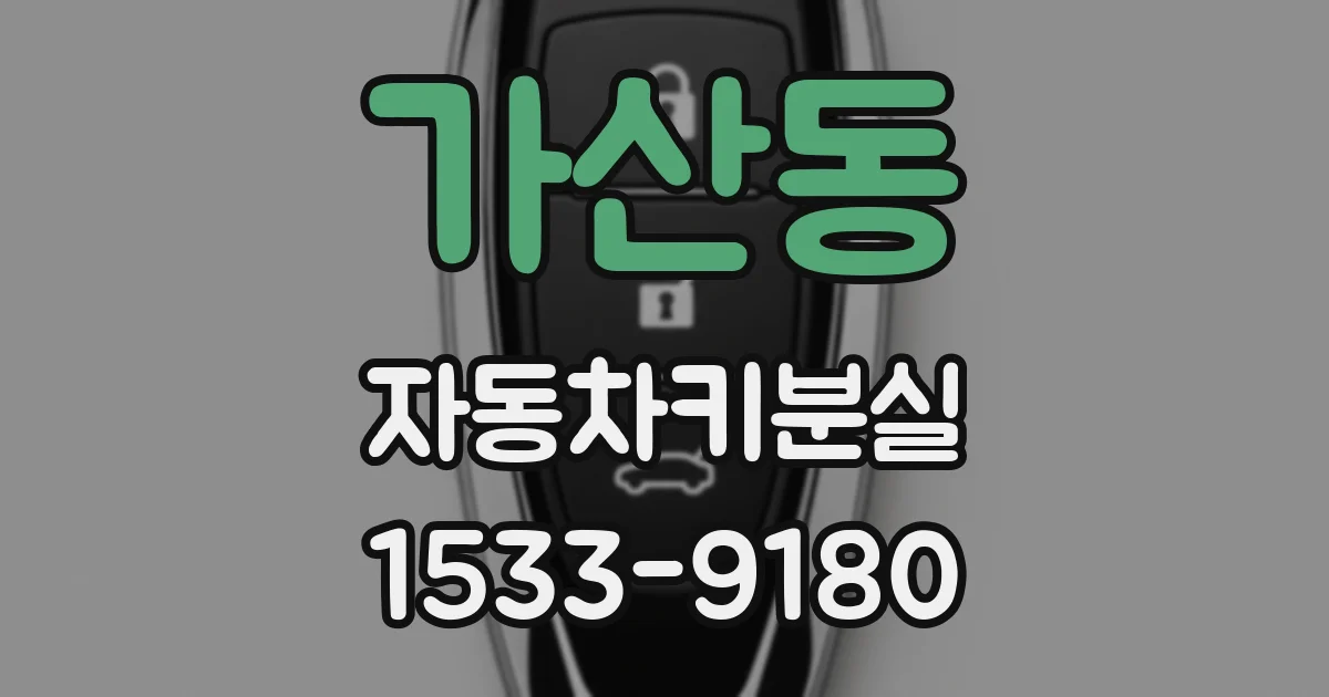 가산동 자동차키분실