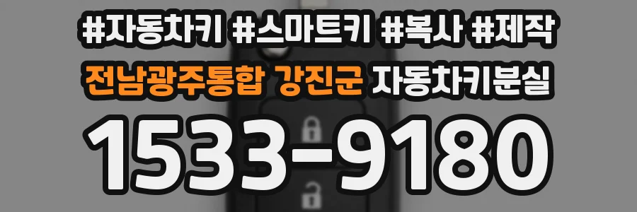 전남광주통합 강진군 자동차키분실