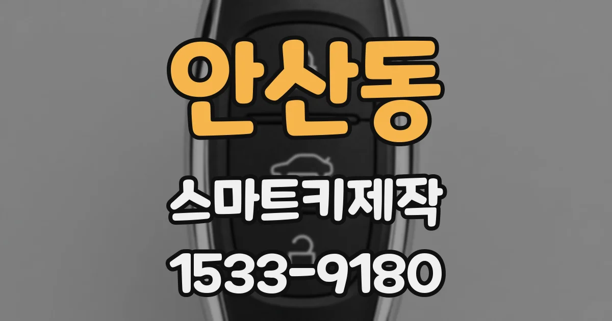 안산동 스마트키제작