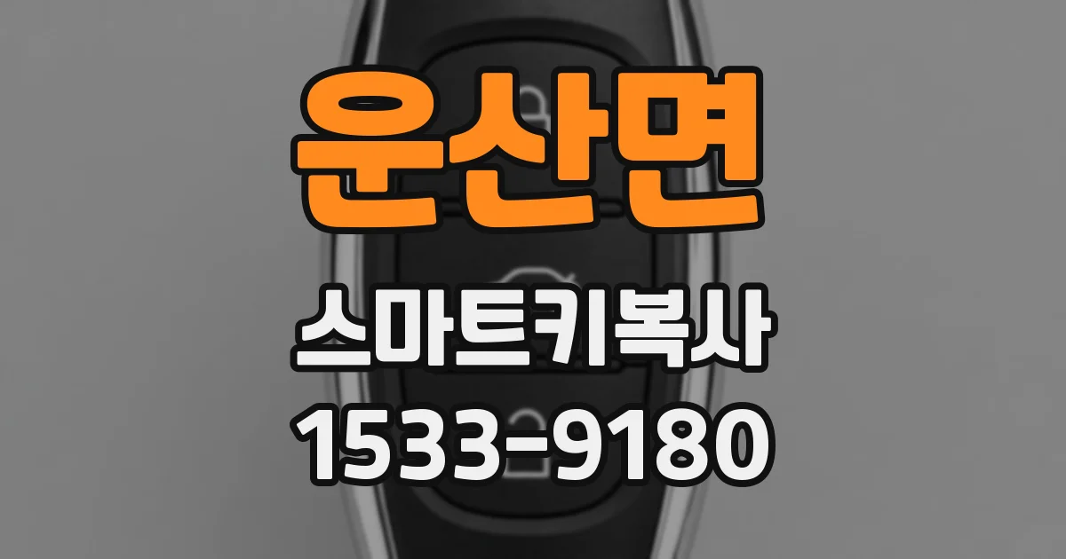 운산면 스마트키복사
