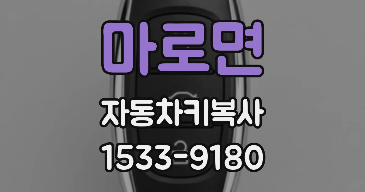마로면 자동차키복사