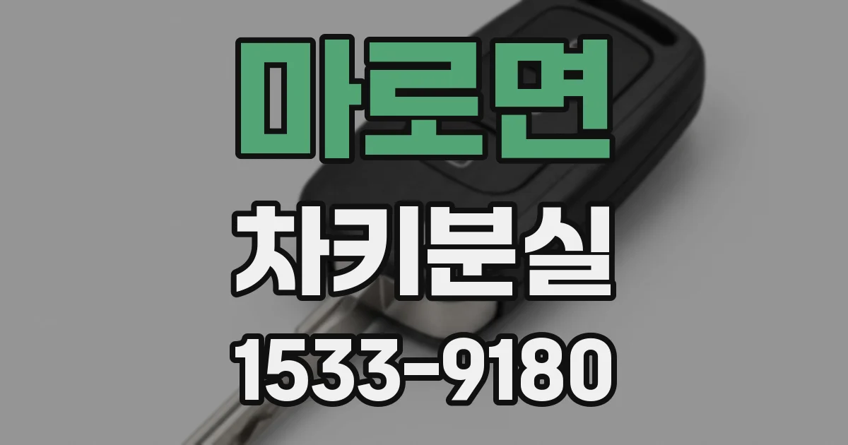 마로면 차키분실