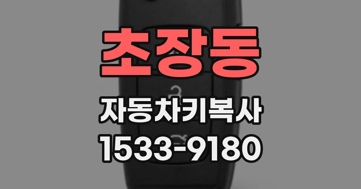 초장동 자동차키복사