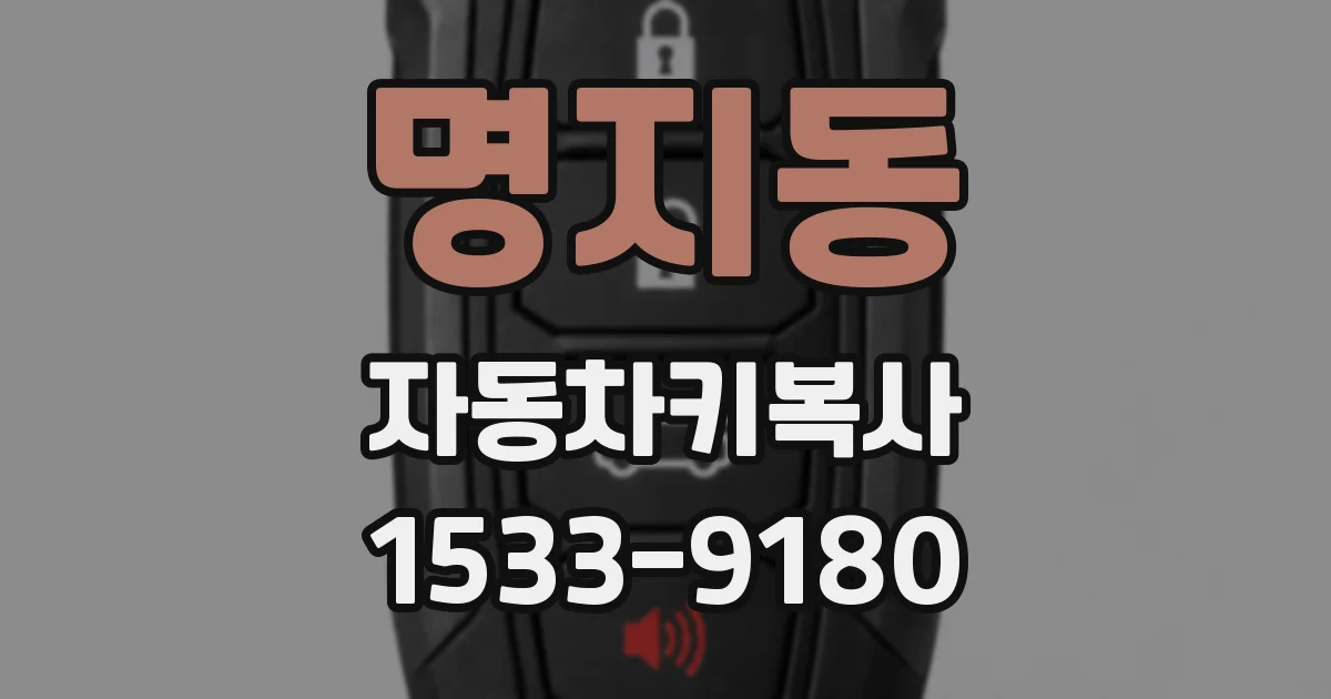 명지동 자동차키복사