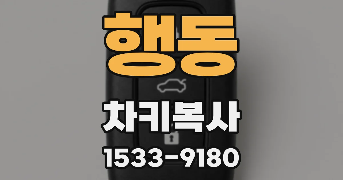 행동 차키복사