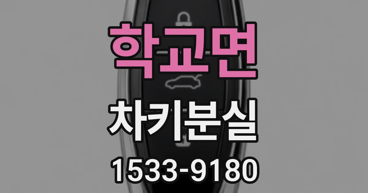 학교면 차키분실