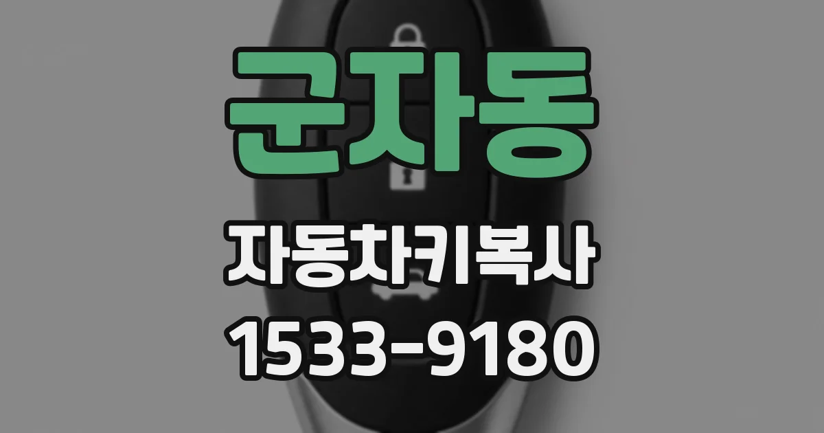 군자동 자동차키복사