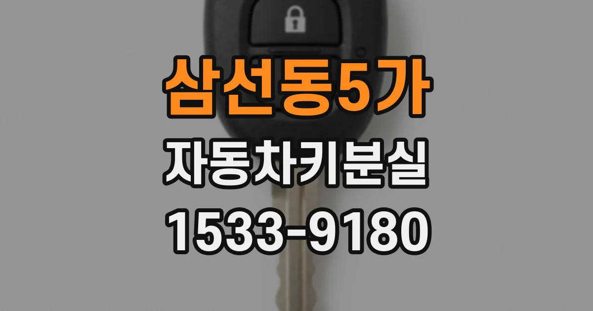 삼선동5가 자동차키분실