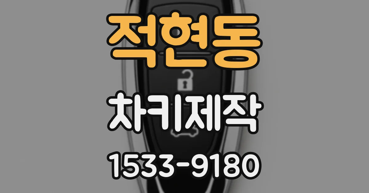 적현동 차키제작