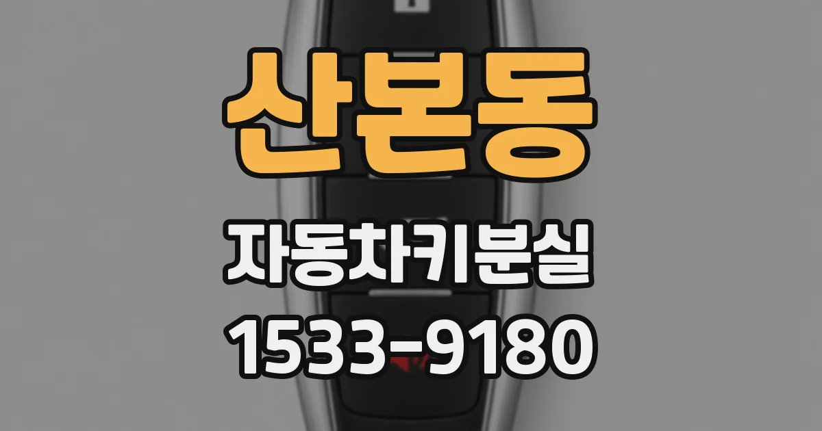산본동 자동차키분실