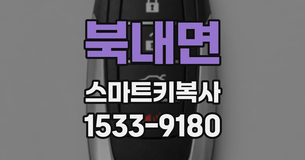 북내면 스마트키복사