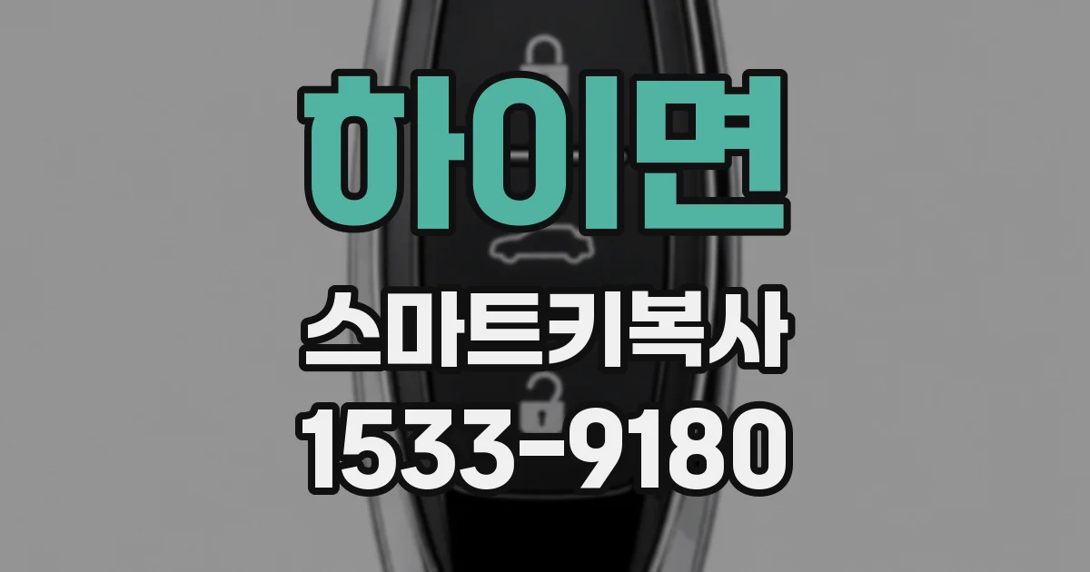 하이면 스마트키복사