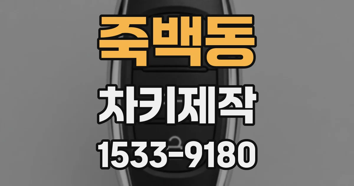 죽백동 차키제작