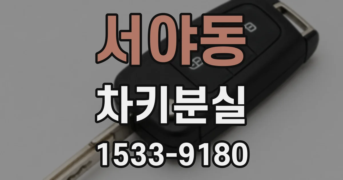 서야동 차키분실