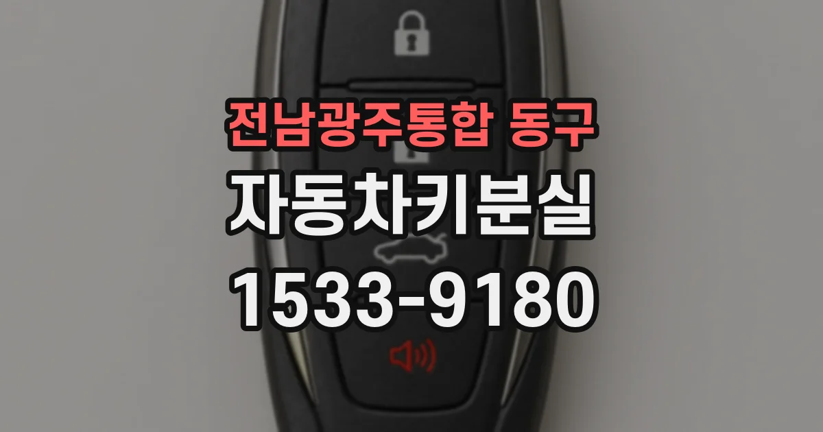 전남광주통합 동구 자동차키분실