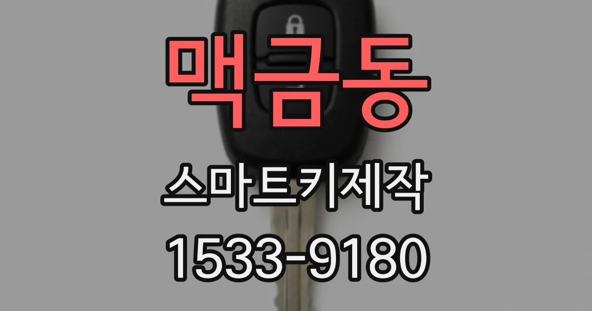 맥금동 스마트키제작