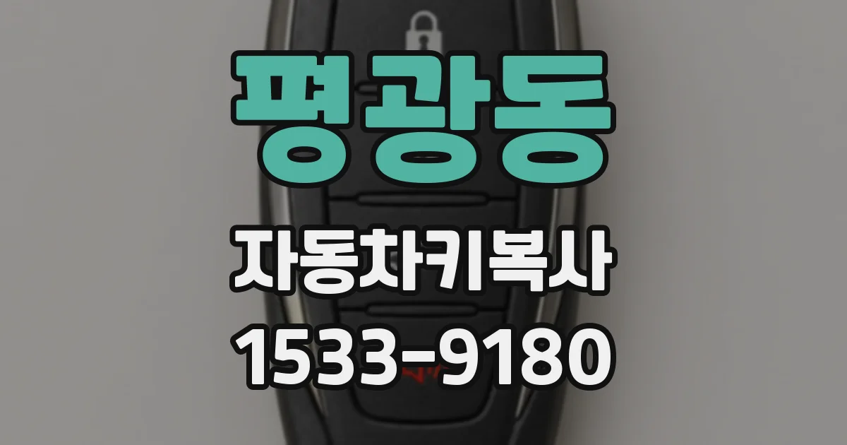 평광동 자동차키복사