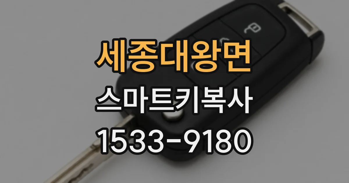 세종대왕면 스마트키복사