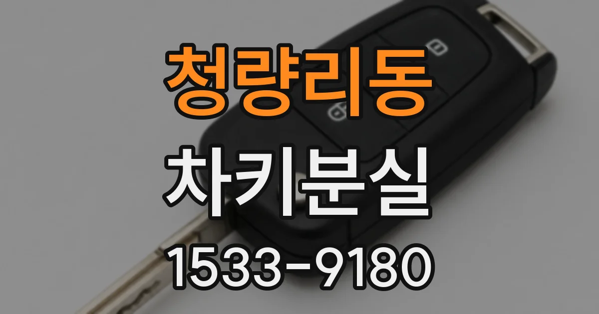 청량리동 차키분실