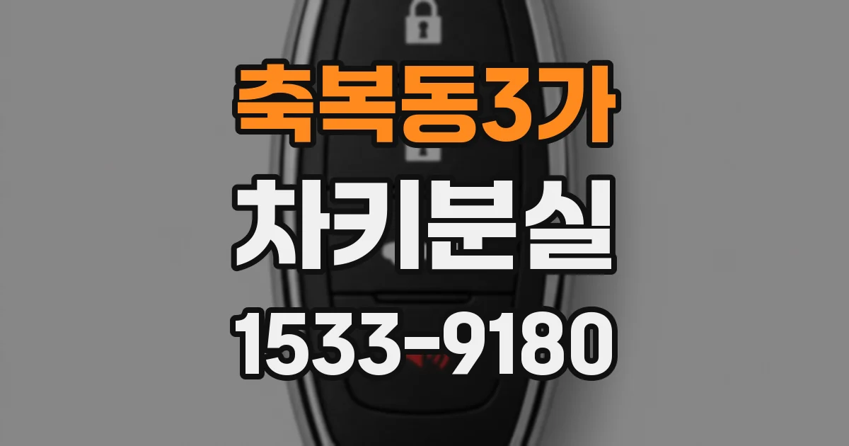축복동3가 차키분실