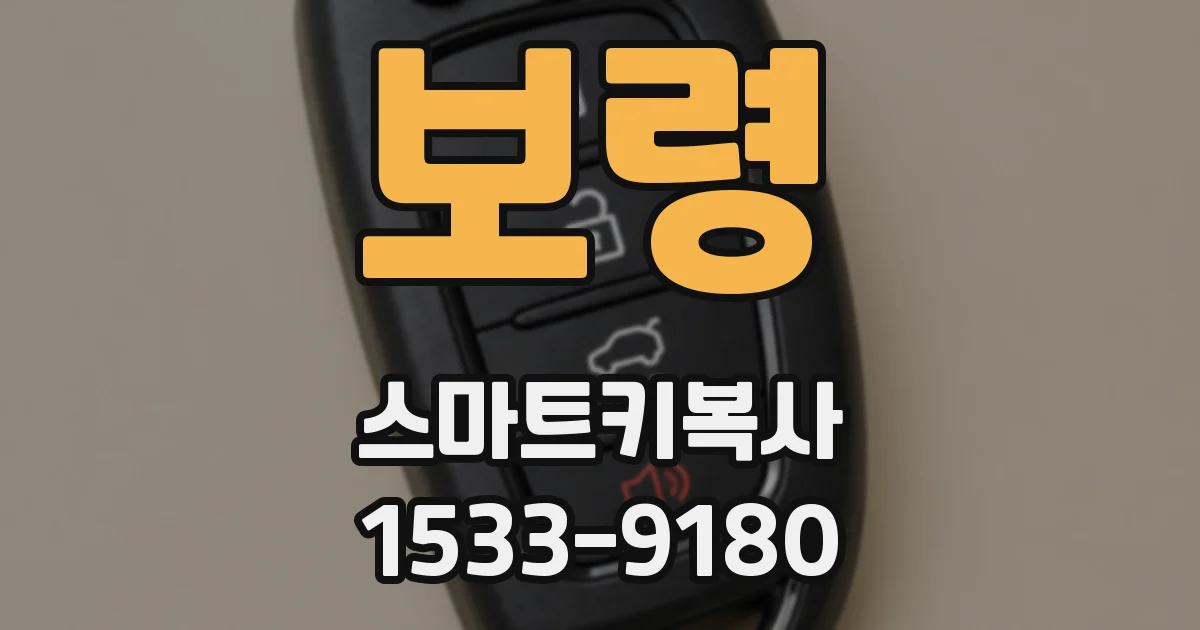 보령 스마트키복사