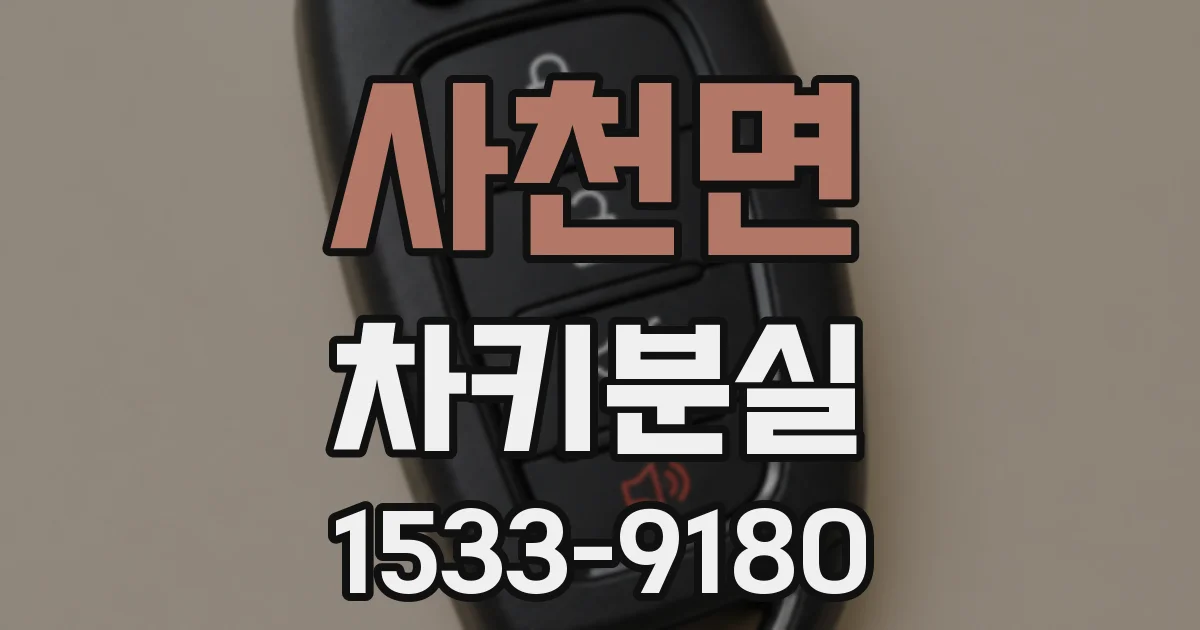 사천면 차키분실
