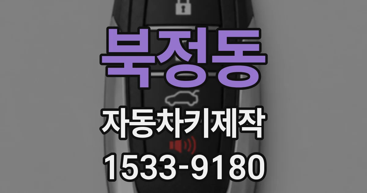 북정동 자동차키제작