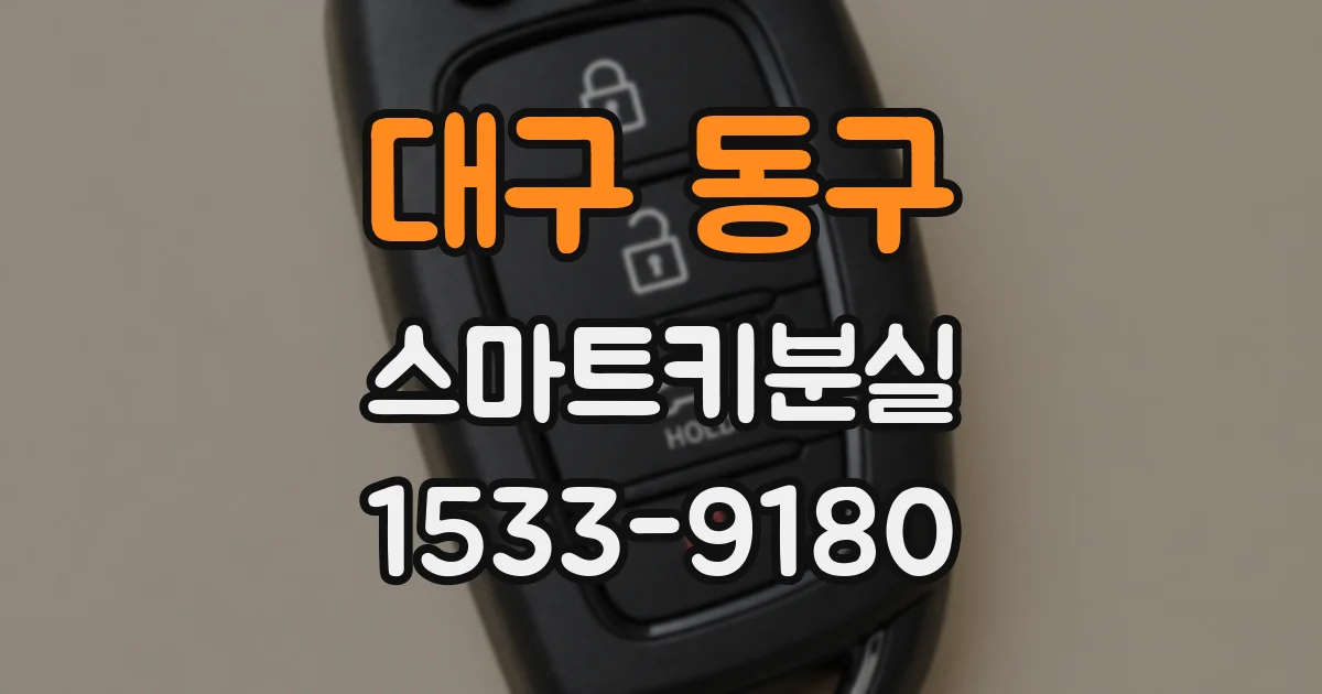 대구 동구 스마트키분실