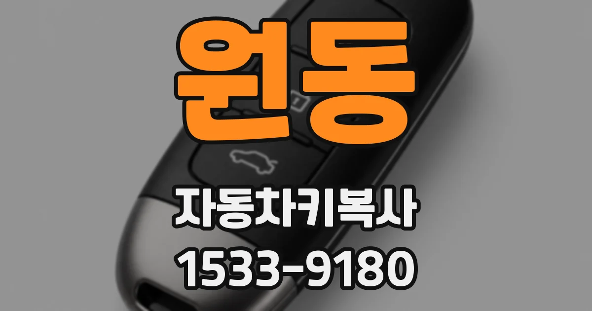 원동 자동차키복사