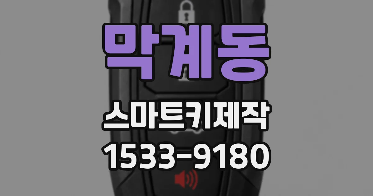 막계동 스마트키제작