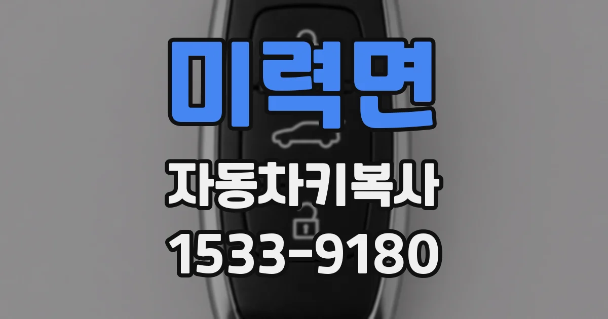 미력면 자동차키복사