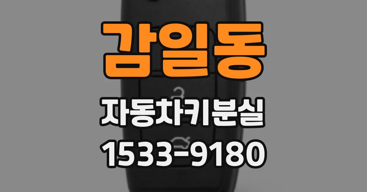 감일동 자동차키분실