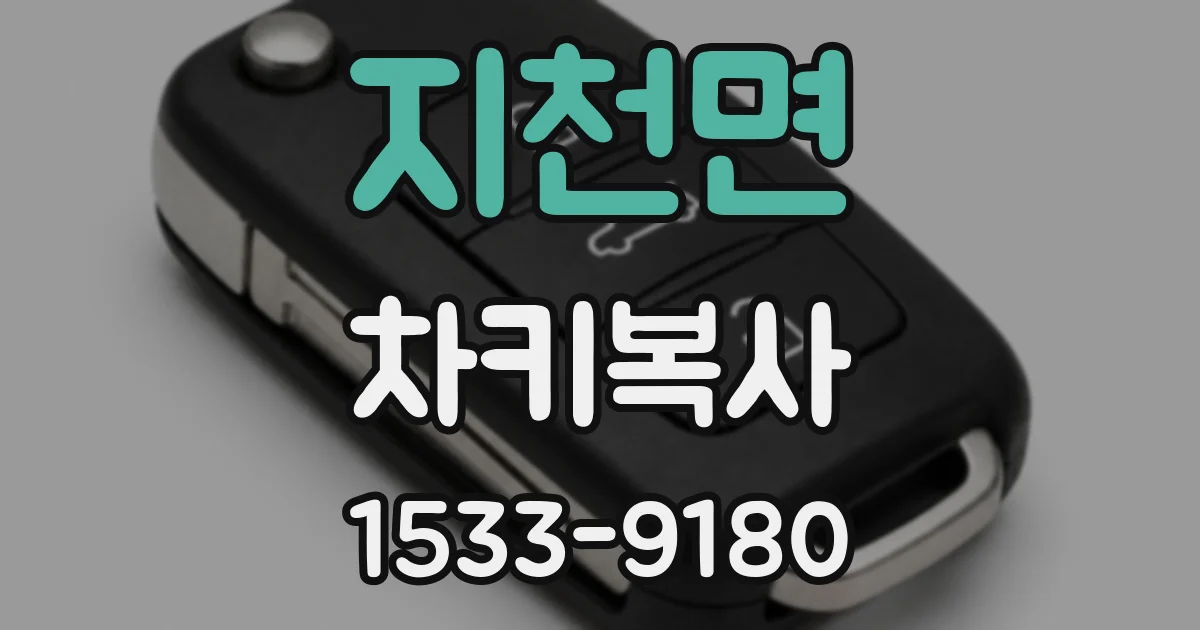 지천면 차키복사