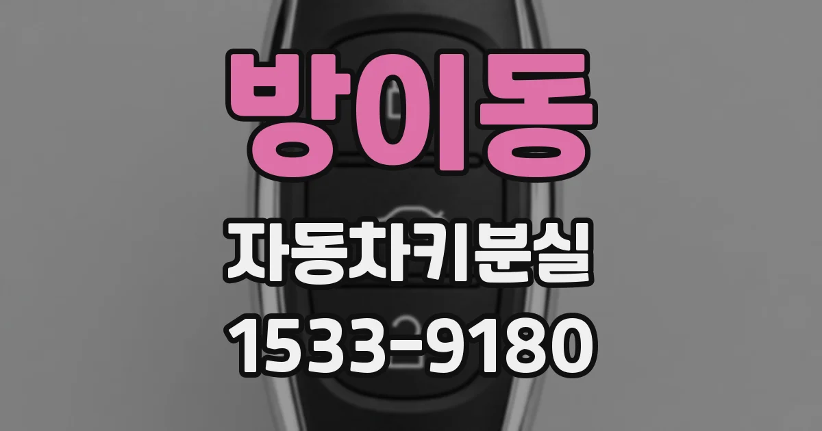 방이동 자동차키분실
